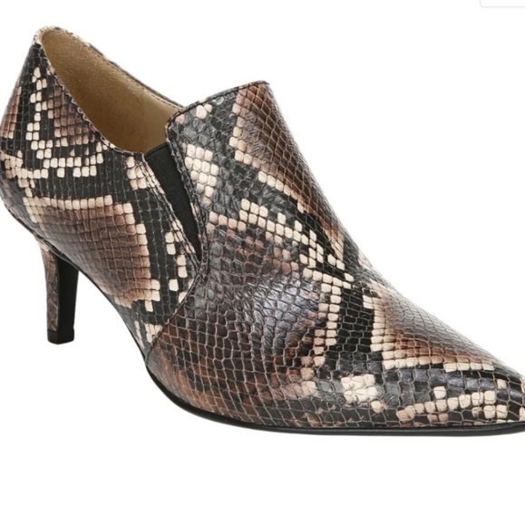 Naturalizer Womens Evan Snake Ankle Leather Pointed Toe Heels Shoes sz 9M - Picture 1 of 12